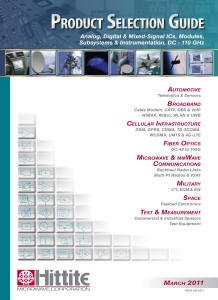 Hittite's New March 2011 Selection Guide Released