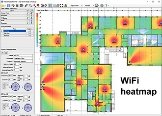 Indoor RadioPlanner v1.0 Wi-Fi Heatmap - RF Cafe