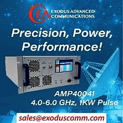 Exodus AMP40041, 4.0–6.0 GHz, 1 kW Pulse, High-Power Solid-State Amplifier - RF Cafe