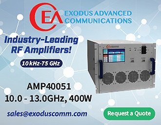Exodus AMP40051, 10-13 GHz, 400 W, High-Power Solid-State Amplifier - RF Cafe