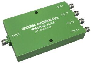 Werbel Microwave WM4PD-2-26.5-S 4-Way Power Splitter for 0.5 to 6&nbsp;GHz - RF Cafe