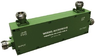 Werbel Microwave Bidirectional 6 dB Coupler for 80 to 520 MHz - RF Cafe