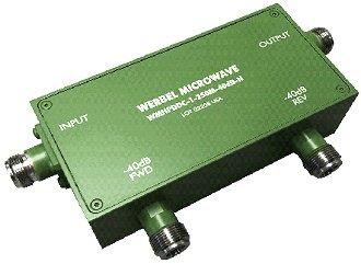 Werbel Microwave 40 dB Dual Directional Coupler for 1 to 250 MHz - RF Cafe
