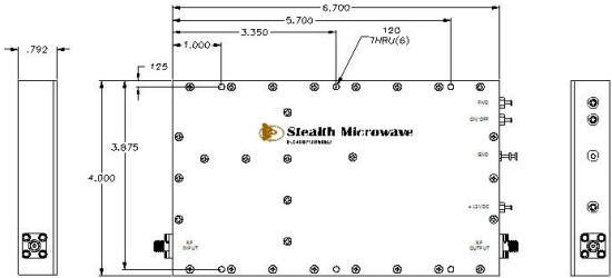 Stealth Microwave's Model SM0825-40 Solid State GaAs Amplifier 