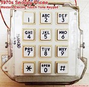 DTMF Touchtone keypad from vintage Snoopy telephone - RF Cafe