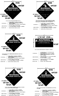 Examples of RF radiation warning signs - RF Cafe