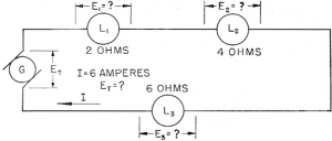 Figure 16. - Another series circuit problem.