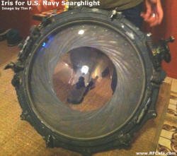Iris Mechanism for 24" U.S. Navy Searchlight (photo by Tim P.) - RF Cafe