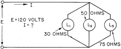  Figure 19. - A problem on resistances in parallel.