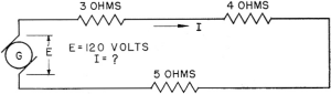 Figure 15. - A series circuit problem.