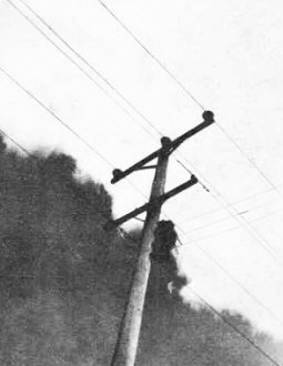 Size of insulators identify voltages - RF Cafe