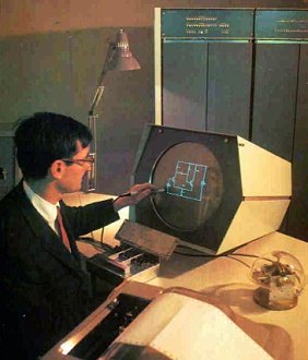 CAD expert Jacob Katzenelson communicates with Project MAC's time-shared computer - RF Cafe