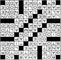 Electronic Crossword Solution, January 1965 Electronics World - RF Cafe