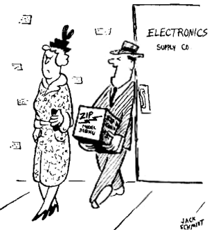Electronics-Themed Comics from February 1967 Electronics World - RF Cafe
