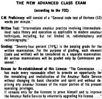 The New Advanced Class Exam - RF Cafe