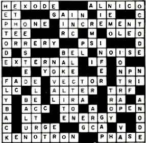 Crossword Capers Solution, June 1959 Electronics World - RF Cafe