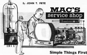Mac's Service Shop: Simple Things First, January 1960 Electronics World - RF Cafe