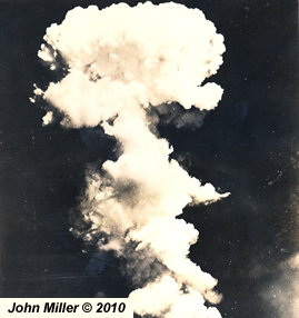 RF Cafe: Nuclear Detonation "Able" in the Bikini atoll (front of photo), from John Miller