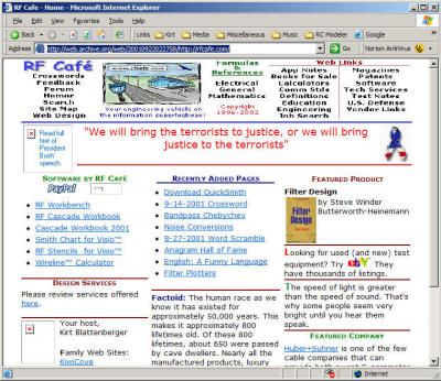 RF Cafe - Wayback Machine Screen Shots