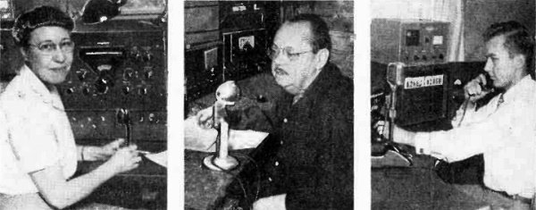 Martha Shirley, WOZWL; Harry Fendt, W2PFL; Julius Madey, K2KGJ - RF Cafe