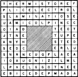 Roundword Puzzle, January 1961 Popular Electronics - RF Cafe