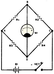 Basic Wheatstone bridge circuit from which all the other bridge circuits are derived - RF Cafe