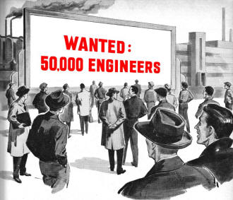 Wanted: 50,000 Engineers, January 1953 Popular Mechanics - RF Cafe