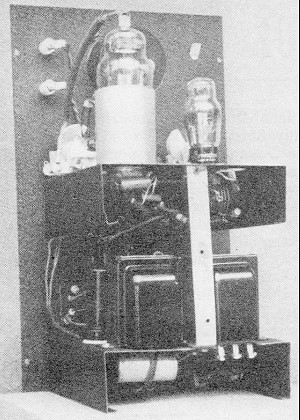 A rear view of the transmitter shows the r.f. portion on the upper chassis and the modulator below - RF Cafe