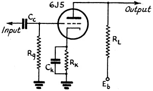 Triode resistance-coupled amplifier circuit - RF Cafe