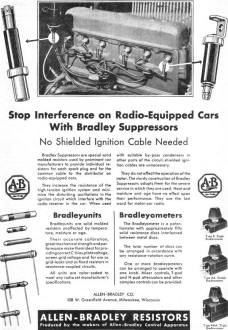Allen-Bradley Resistors Advertisement, December 1931 QST - RF Cafe