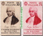 Luigi Galvani postage stamps (collectorclub.it images) - RF Cafe