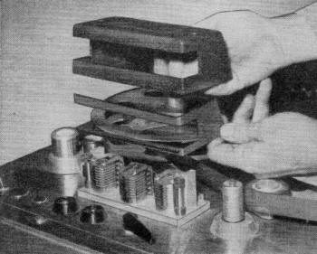Close-up of Octopus shows width of tape and the eight-track heads - RF Cafe