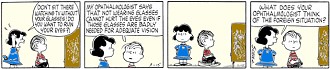Linus & Lucy TV Bad for Eyes - RF Cafe
