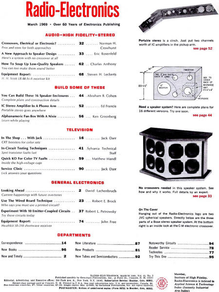 March 1969 Radio-Electronics Table of Contents - RF Cafe