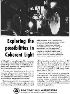 Bell Telephone Laboratories: Coherent Light, August 1962 Radio-Electronics - RF Cafe