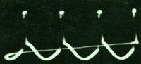 Waveform found on pin 2 and pin 4 of Du Mont horizontal oscillator - RF Cafe