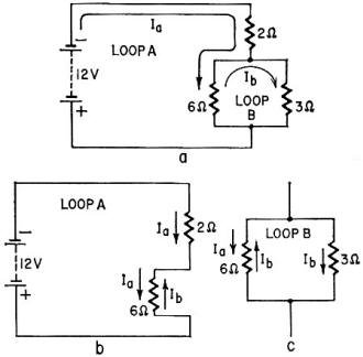 Kirchhoff's laws are applied to a simple series-parallel circuit - RF Cafe