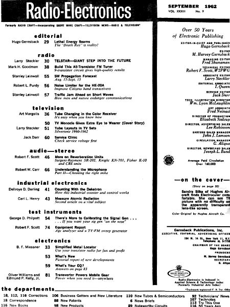 March 1967 Radio-Electronics Table of Contents - RF Cafe