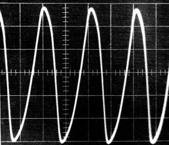 Photograph of oscilloscope tracing for tunnel diode oscillator - RF Cafe