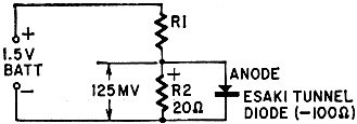 Circuit for biasing tunnel diode from low source resistance - RF Cafe