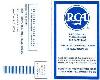 RCA Home Training Technicians (back), March 1966 Radio-Electronics - RF Cafe