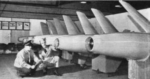 Group of guided missiles undergoing final inspection at the Naval Air Modification Unit - RF Cafe