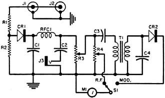 Schematic and parts list of r.f. monitor - RF Cafe