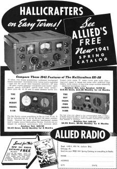 Allied Radio: Hallicrafters, April 1941 Radio News - RF Cafe