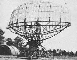 huge parabolic scanners to transmit signals - RF Cafe